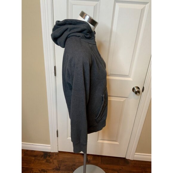 Nike Gray Logo Embroidered Hoodie Sweatshirt, Size Large - Picture 2 of 5